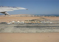 Start aus dem Flughafen Hurghada